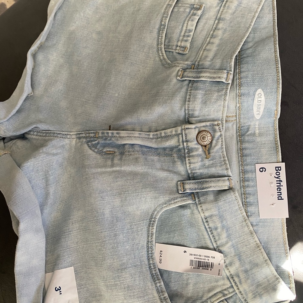 Stonewash Denim “boyfriend” shorts